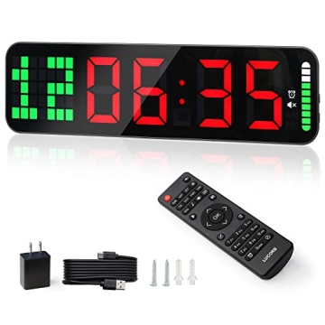 LUCORB Gym Timer: 15" Digital Clock for Interval Workouts