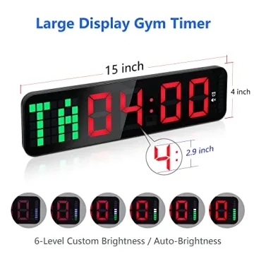 LUCORB Gym Timer with Remote Control & Progress Bar