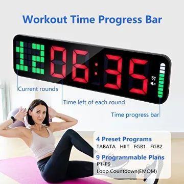 LUCORB Gym Timer with Remote Control & Progress Bar