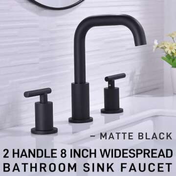 TRUSTMI 2-Handle Brass Bathroom Faucet with Pop Up Drain Assembly