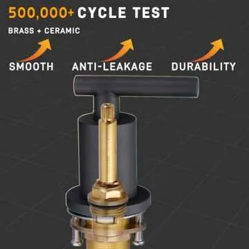 TRUSTMI Matte Black Widespread Bathroom Faucet