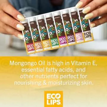 Mongo Kiss Organic Lip Balm Set 8-pack for Smooth Lips