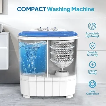 Portable Washing Machine 11LBS with Washer & Dryer