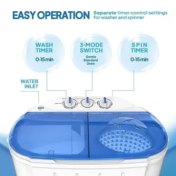 Portable Washing Machine 11LBS with Washer & Dryer