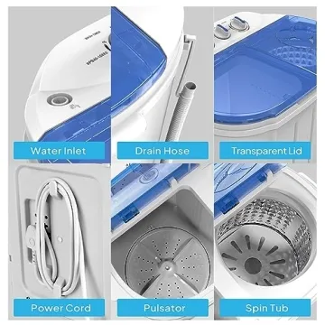 Portable Washing Machine 11LBS with Washer & Dryer