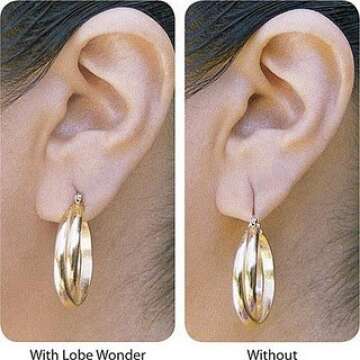 Lobe Wonder - The ORIGINAL Ear Lobe Support Patch for Pierced Ears - Eliminates the Look of Torn or Stretched Piercings - Protects Healthy Ear Lobes from Tearing - 360 Patches - Clear & Latex-Free