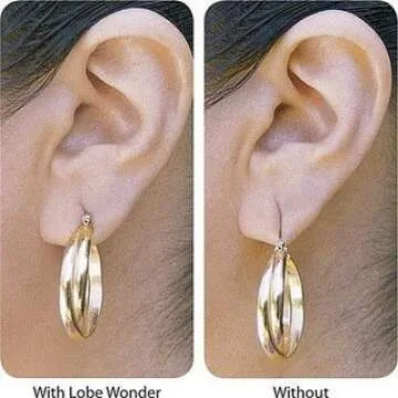 Lobe Wonder - The ORIGINAL Ear Lobe Support Patch for Pierced Ears - Eliminates the Look of Torn or Stretched Piercings - Protects Healthy Ear Lobes from Tearing - 360 Patches - Clear & Latex-Free