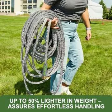 GUKOK 50FT Non-Expanding Garden Hose - Ultra-Light & Flexible