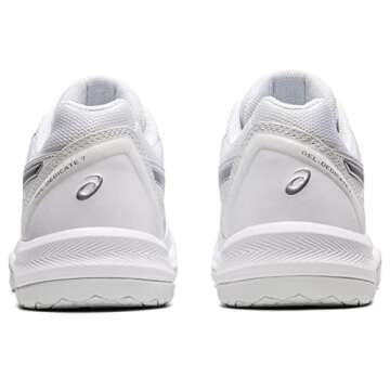 ASICS Women's Gel-Dedicate 7 Tennis Shoes, 11, White/Pure Silver