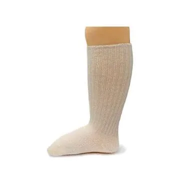 WARRIOR ALPACA SOCKS | Infant & Toddler Cuff-able Knee High | Baby Alpaca Wool (9-18 Months, Off White)