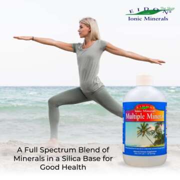 Eidon Ionic Minerals Multiple Minerals Supplement - Ionic Trace Mineral Drops for Water, Natural Liquid Vitamins to Support Heart Health and Hydration, No Additives or Preservatives - 18 oz