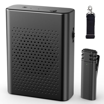Wireless Voice Amplifier with Wireless Lavalier Lapel Microphone, PA System, Portable Speaker and Co...