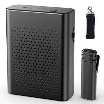 Wireless Voice Amplifier with Wireless Lavalier Lapel Microphone, PA System, Portable Speaker and Co...