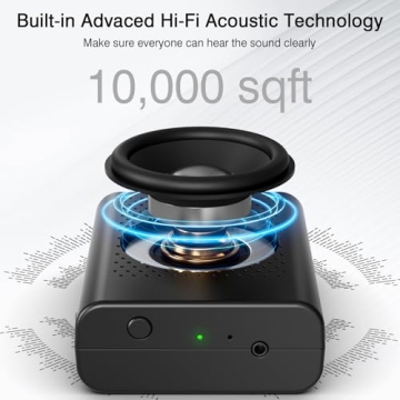 Wireless Voice Amplifier with Wireless Lavalier Lapel Microphone, PA System, Portable Speaker and Cordless Omnidirectional Mic for Teacher, Streaming, Classroom, Speech, Meeting, Yoga, Outdoors