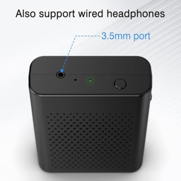 Wireless Voice Amplifier with Wireless Lavalier Lapel Microphone, PA System, Portable Speaker and Cordless Omnidirectional Mic for Teacher, Streaming, Classroom, Speech, Meeting, Yoga, Outdoors