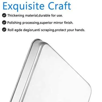 Bastwe Stainless Steel Baking Sheets Set of 5, 10x8