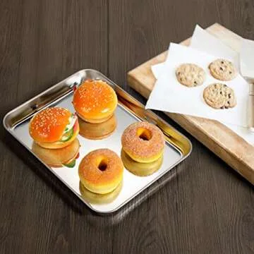 Bastwe Stainless Steel Baking Sheets Set of 5, 10x8