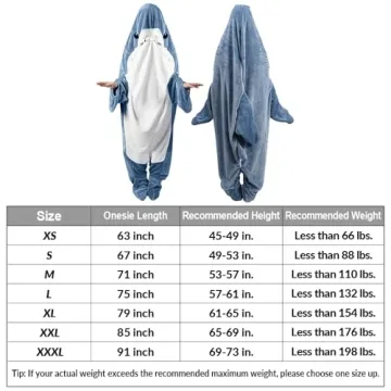 Kids Shark Onesie and Wearable Blanket Costume