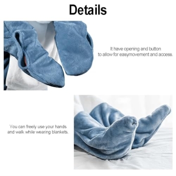 Kids Shark Onesie and Wearable Blanket Costume