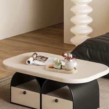 WORHE Marble Vanity Tray 11.8" x 5" Italy Natural Travertine Stone Decorative Trays for Jewelry Candles Perfume, Countertop Storage Organizer for Bathroom Dresser Kitchen Home Decor Beige (WH033)