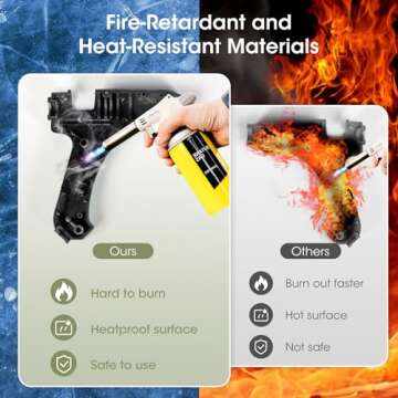 Fireproof Hot Glue Gun, Mini Glue Gun Kit with 30 Glue Sticks, 20W Glue Gun with Transparent Glue St...