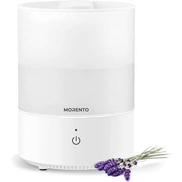Cool Mist Humidifier for Bedroom, MORENTO Top Fill Humidifier Essential Oil Diffuser with 2.5L Water...