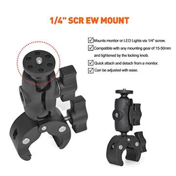 MEKNIC Super Clamp Action Camera Mount Monitor 360° Ballhead Magic Arm Double Ball Head Adapter with 1/4"-20 Thread for Canon Nikon DSLR Camera/Gopro/LED Lights/Ronin-M/Ronin MX/Freefly MOVI