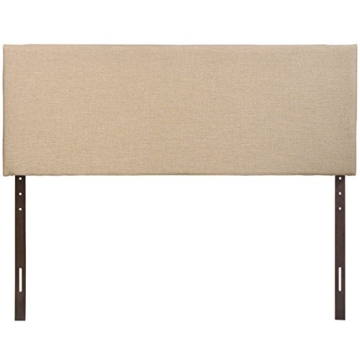 Modway Region Linen Fabric Upholstered Queen Headboard in Café