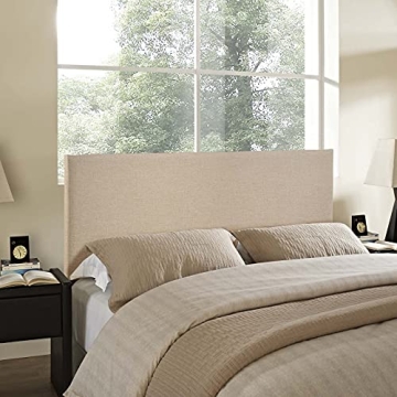 Stylish Queen Upholstered Headboard in Café Color