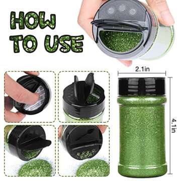 TORC Iridescent Orange Glitter for Crafts & Decorations