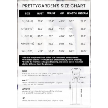 PRETTYGARDEN Women's Casual Summer Wide Leg Jumpsuit