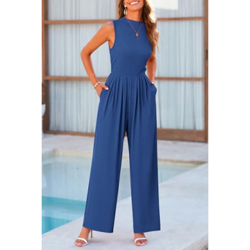 PRETTYGARDEN Women's Casual Summer Wide Leg Jumpsuit