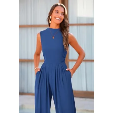 PRETTYGARDEN Women's Casual Summer Wide Leg Jumpsuit