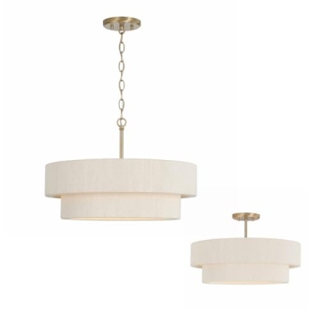 Delaney Modern Hand-Wrapped Rope Ceiling Light Fixture