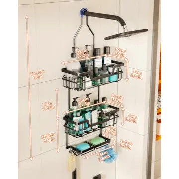 SWTYMIKI Rustproof 3 Tier Shower Caddy with Hooks