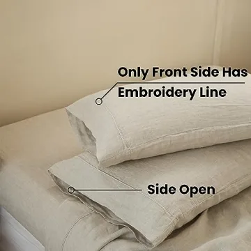 100% French Linen Pillowcases Pack - Soft and Elegant