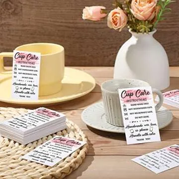 Sureio 200 Tumbler Cup Care Instruction Cards