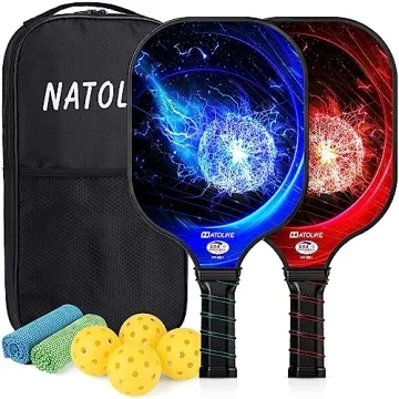 NATOLIKE Pickleball Paddle Set - Lightweight, Premium Quality, Complete with Accessories