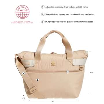 adidas Originals Puffer Shopper Tote Bag - Stylish & Eco-Friendly