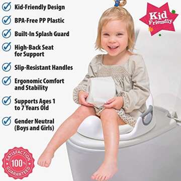 Potty Training Seat for Boys Girls Kids Toddlers Toilet Training Seat Potty Seat for Baby with Detac...