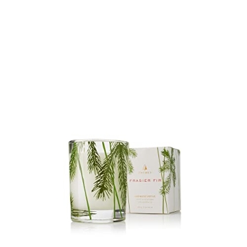 Thymes Frasier Fir Pine Needle Candle – Holiday Candles for Home Scented with Notes of Crisp Siber...