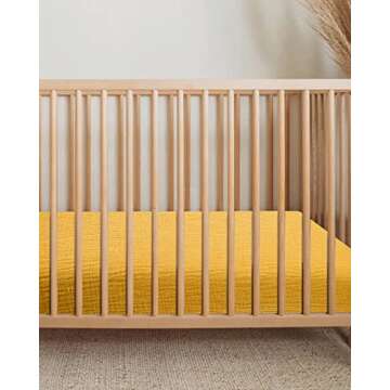 Soft Muslin Cotton Crib Sheets for Babies - Fitted & Breathable