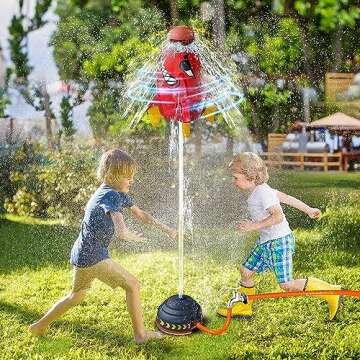 TANSAR Sprinkler Rocket Launcher, Outdoor Water Toys for Kids, Summer Outside Game, Holiday & Birthd...