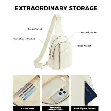 CHOLISS Large Sling Bag for Women and Men, Anti Theft Crossbody Bags with Extended Strap, Nylon Travel Crossbody Fanny Packs