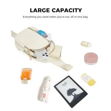 CHOLISS Large Sling Bag for Women and Men, Anti Theft Crossbody Bags with Extended Strap, Nylon Travel Crossbody Fanny Packs