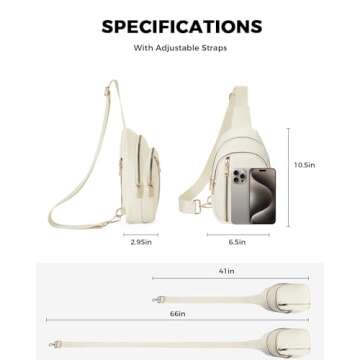 CHOLISS Large Sling Bag for Women and Men, Anti Theft Crossbody Bags with Extended Strap, Nylon Travel Crossbody Fanny Packs