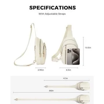 CHOLISS Large Sling Bag for Women and Men, Anti Theft Crossbody Bags with Extended Strap, Nylon Travel Crossbody Fanny Packs