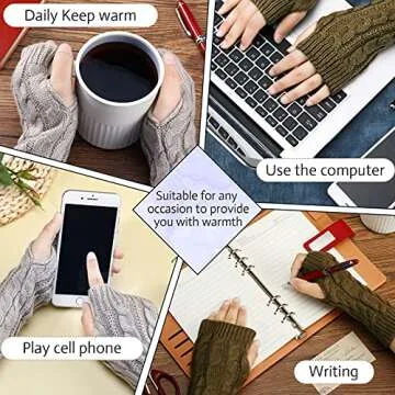 SATINIOR Arm Warmers - Fingerless Gloves Set for Women
