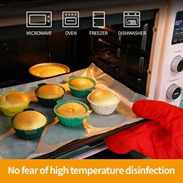 Silicone Cupcake Baking Cups for Easy and Mess-free Baking