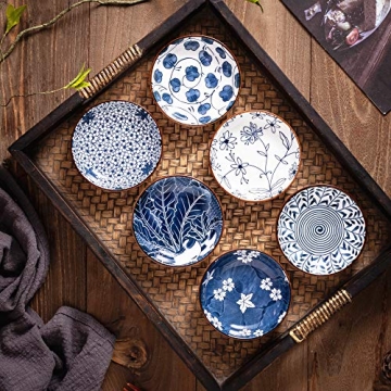 Swuut Japanese Ceramic Dipping Bowls Set of 6 for Sauces